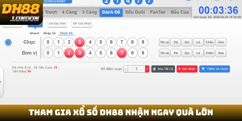 Tham gia xổ số DH88 nhận ngay quà lớn